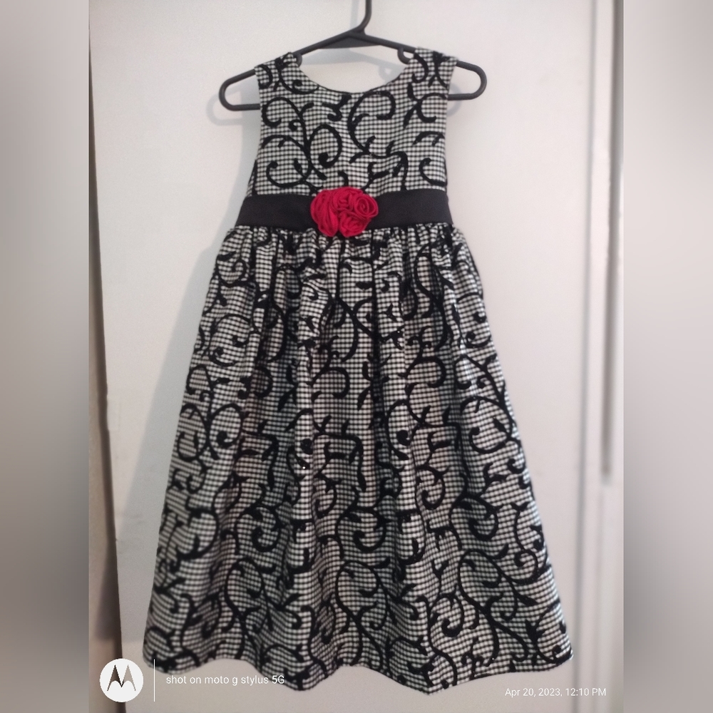 Girls Marmellata size 4t black/grey Sunday Dress